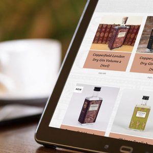 The Surrey Copper Distillery website on tablet